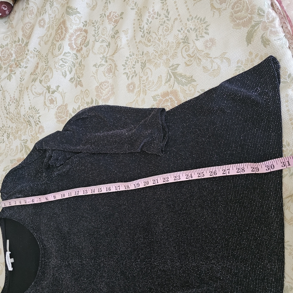 Calvin Klein Women's Sheer Shimmer Blouse - Size 1X - Picture 7 of 7